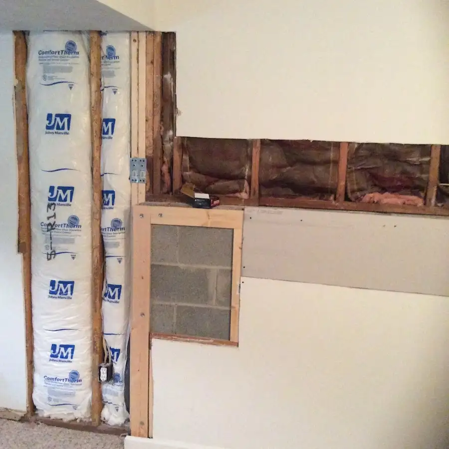 Wall insulation replacement during Basement Flood Cleanup in Star